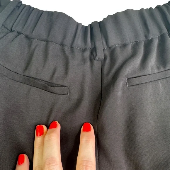 Quince Stretch Crepe Pleated Wide Leg Pants Elastic Career Trouser Work Pants 2 - Picture 11 of 16